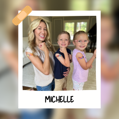 woman posing with kids