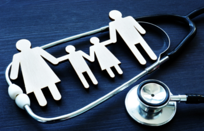 family and stethoscope