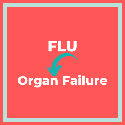 flu and organ failure