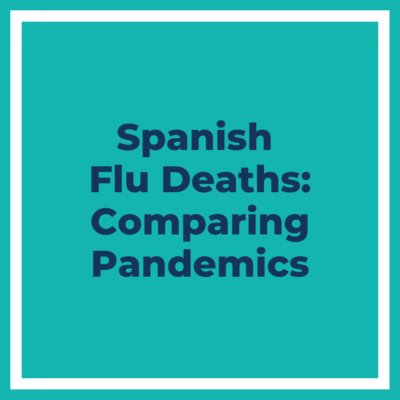 text reading 'spanish flu deaths comparing pandemics'